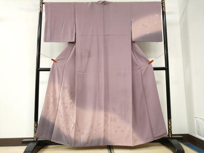 平和屋着物●訪問着　総刺繍　吹き寄せ鼓楽器草花文　暈し染め　正絹　逸品　CABI2830yc