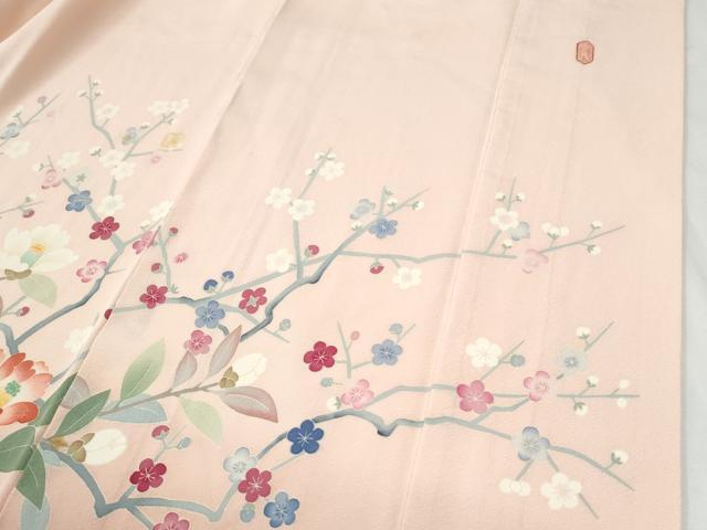 平和屋着物●本加賀友禅作家　成竹登茂男　訪問着　枝花文　暈し染め　正絹　逸品　CABI2831yc