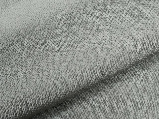 平和屋着物●上質な色無地　鼠色　鬼しぼ縮緬　正絹　逸品　CABI2832yc