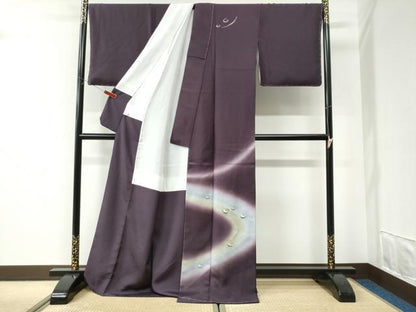 平和屋着物●訪問着　水玉　暈し染め　金彩　ロング丈　正絹　逸品　未使用　CABI2833yc