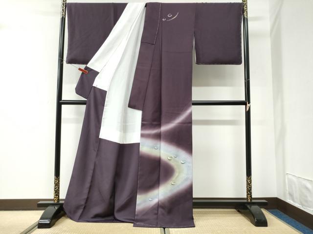 平和屋着物●訪問着　水玉　暈し染め　金彩　ロング丈　正絹　逸品　未使用　CABI2833yc
