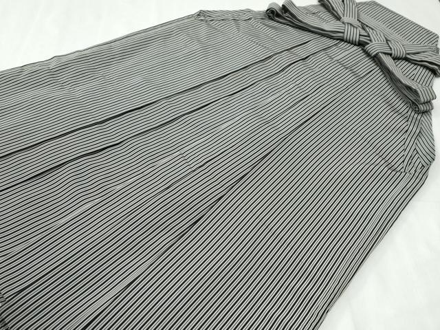 平和屋着物●男性　馬乗り袴　間道　正絹　逸品　CABI2837yc