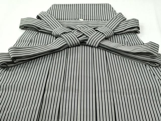 平和屋着物●男性　馬乗り袴　間道　正絹　逸品　CABI2837yc