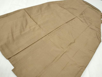 平和屋着物●男性　馬乗り袴　紬地　色無地　芝翫茶色　正絹　逸品　CABI2838yc