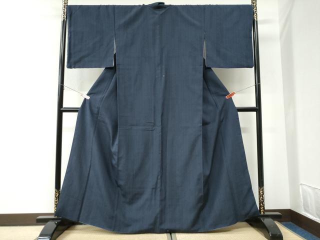 平和屋着物●本塩沢　110亀甲　エ霞吉祥文　正絹　逸品　CABI2845yc