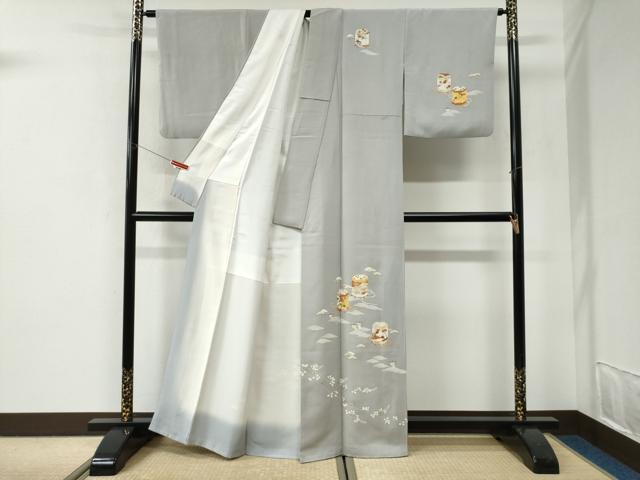 平和屋着物●銀座きしや　訪問着　浜松貝桶草花文　金彩　正絹　逸品　CABI2846yc