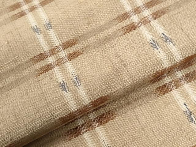 平和屋着物●上質な紬　格子　正絹　逸品　CABI2848yc