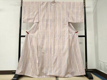 平和屋着物●上質な紬　縞　正絹　逸品　CABI2849yc