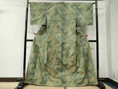 平和屋着物●本場大島紬　総絣　草花文　正絹　逸品　CABI2850yc