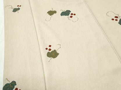 平和屋着物●上質な小紋　絞り　葡萄蔦の葉文　金彩　正絹　逸品　CABI2851yc