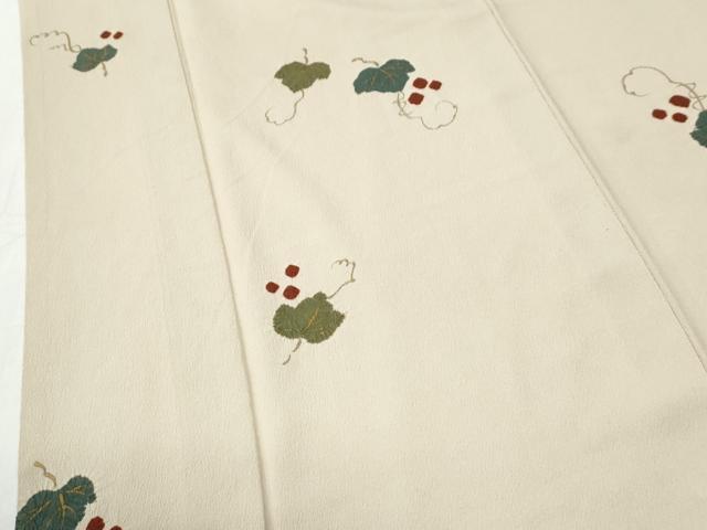 平和屋着物●上質な小紋　絞り　葡萄蔦の葉文　金彩　正絹　逸品　CABI2851yc