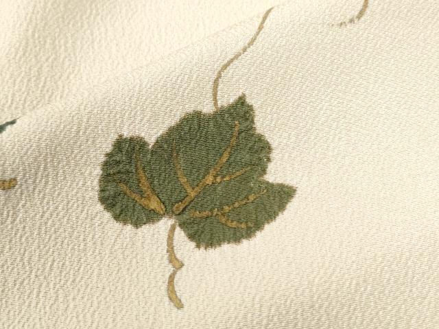 平和屋着物●上質な小紋　絞り　葡萄蔦の葉文　金彩　正絹　逸品　CABI2851yc