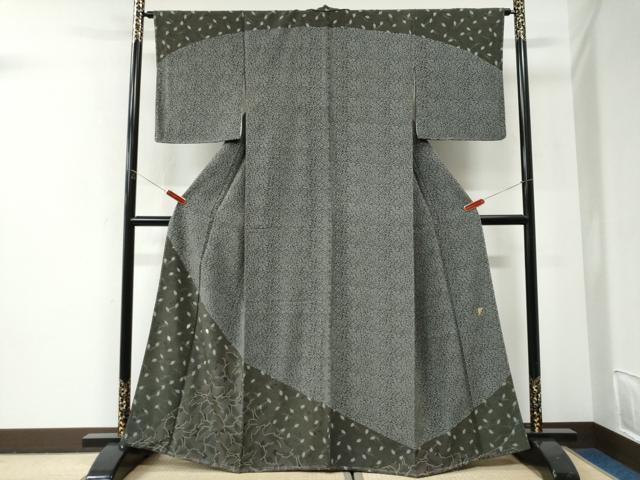 平和屋着物●訪問着　作家物　枝葉文　正絹　逸品　未使用　CABI2854yc