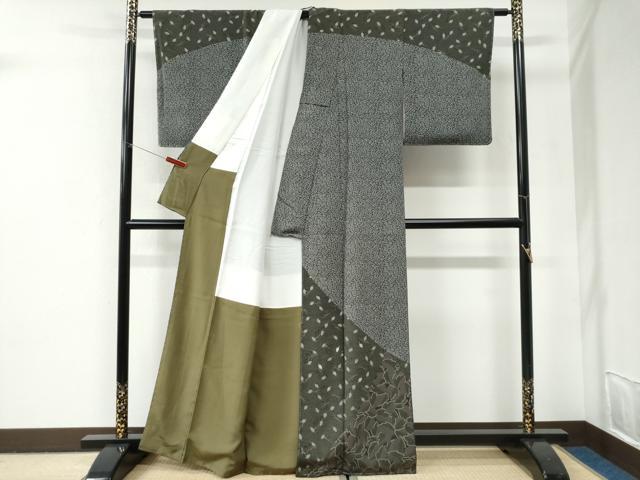 平和屋着物●訪問着　作家物　枝葉文　正絹　逸品　未使用　CABI2854yc