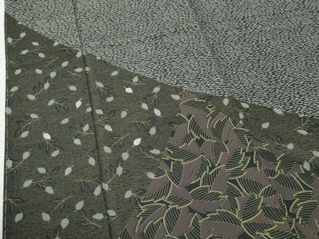 平和屋着物●訪問着　作家物　枝葉文　正絹　逸品　未使用　CABI2854yc