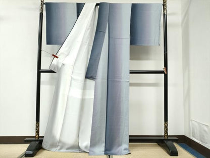 平和屋着物●上質な小紋　霞文　暈し染め　正絹　逸品　未使用　CABI2857yc
