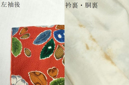 平和屋着物●上質な小紋　辻が花　鬼しぼ縮緬　正絹　逸品　CABI2859yc