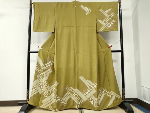 平和屋着物●訪問着　絞り　刺繍　更紗枝花文　正絹　逸品　CABI2860yc