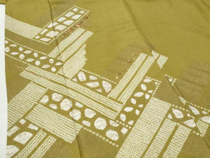 平和屋着物●訪問着　絞り　刺繍　更紗枝花文　正絹　逸品　CABI2860yc