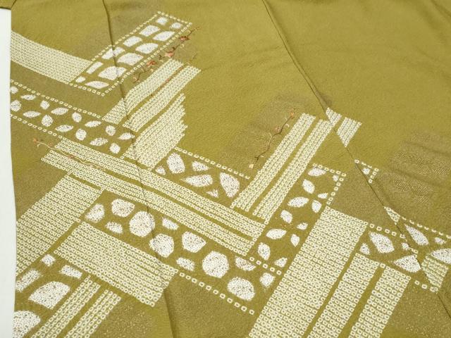 平和屋着物●訪問着　絞り　刺繍　更紗枝花文　正絹　逸品　CABI2860yc