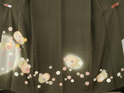 平和屋着物●豪華振袖・長襦袢セット　駒刺繍　雪輪舞葉文　暈し染め　金彩　正絹　逸品　未使用　CABI2861yc