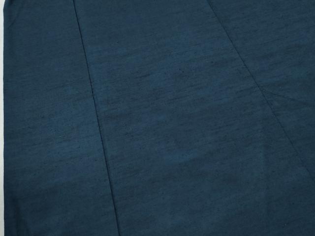 平和屋着物●男性　紬　アンサンブル　色無地　濃紺地　キングサイズ　正絹　逸品　CABI2862yc