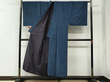 平和屋着物●男性　紬　アンサンブル　霞文　キングサイズ　正絹　逸品　CABI2864yc