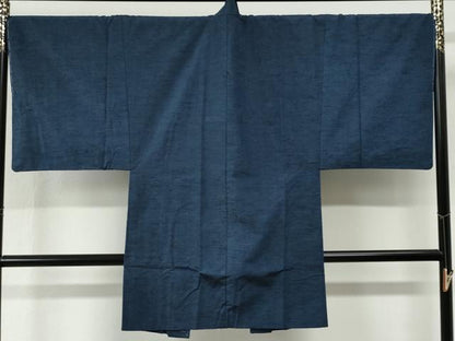 平和屋着物●男性　紬　アンサンブル　霞文　キングサイズ　正絹　逸品　CABI2864yc