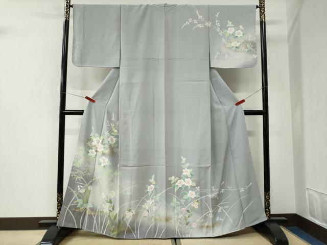 平和屋着物●訪問着　枝花文　暈し染め　金彩　鈴乃屋扱い　正絹　逸品　未使用　CABI2872yc