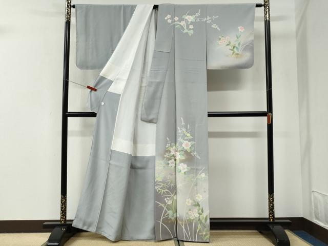 平和屋着物●訪問着　枝花文　暈し染め　金彩　鈴乃屋扱い　正絹　逸品　未使用　CABI2872yc