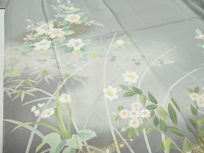 平和屋着物●訪問着　枝花文　暈し染め　金彩　鈴乃屋扱い　正絹　逸品　未使用　CABI2872yc