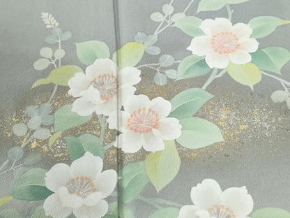 平和屋着物●訪問着　枝花文　暈し染め　金彩　鈴乃屋扱い　正絹　逸品　未使用　CABI2872yc