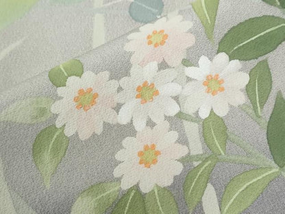 平和屋着物●訪問着　枝花文　暈し染め　金彩　鈴乃屋扱い　正絹　逸品　未使用　CABI2872yc