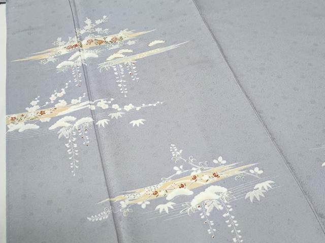 平和屋着物●訪問着　駒刺繍　霞松竹梅花文　金彩　健勝苑扱い　正絹　逸品　CABI2875yc