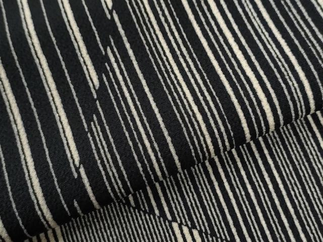 平和屋着物●上質な小紋　切嵌文　黒地　正絹　逸品　CABI2878yc