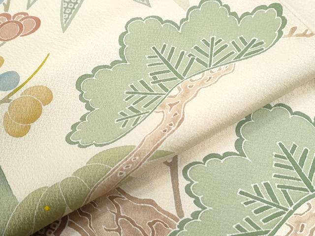 平和屋着物●訪問着　友禅　作家物　松竹梅　正絹　逸品　CABI2881yc