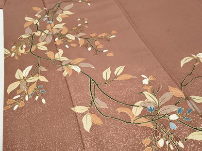 平和屋着物●訪問着　枝花文　金彩　正絹　逸品　CABI2882yc