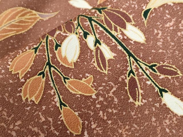 平和屋着物●訪問着　枝花文　金彩　正絹　逸品　CABI2882yc