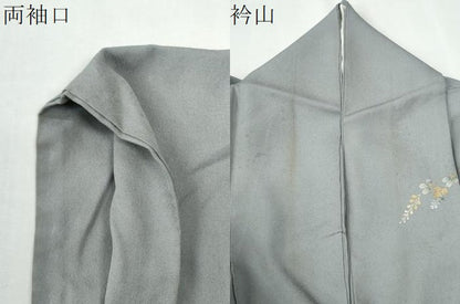 平和屋着物●訪問着　枝花文　暈し染め　金彩　正絹　逸品　CABI2886yc