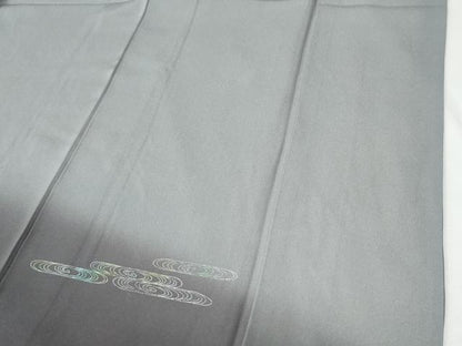 平和屋着物●訪問着　枝花文　暈し染め　金彩　正絹　逸品　CABI2886yc