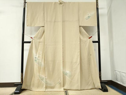 平和屋着物●訪問着　友禅　作家物　草花文　暈し染め　正絹　逸品　CABI2900yc