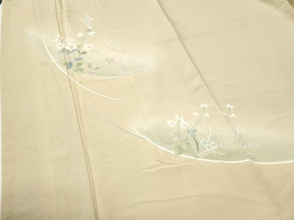 平和屋着物●訪問着　友禅　作家物　草花文　暈し染め　正絹　逸品　CABI2900yc