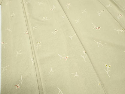 平和屋着物●上質な小紋　ろうけつ染　草花文　正絹　逸品　未使用　CABI2903yc