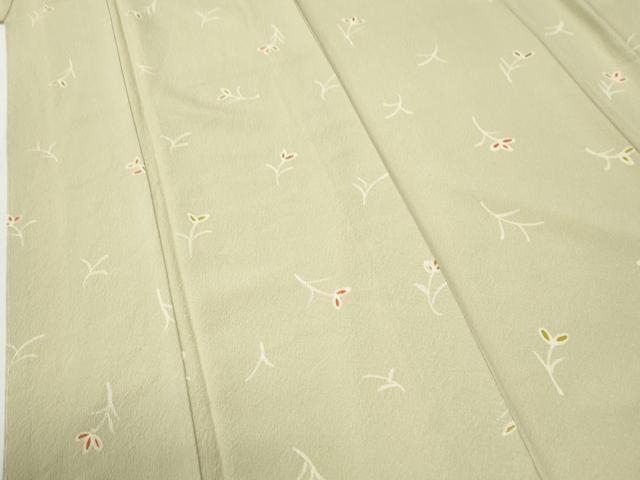 平和屋着物●上質な小紋　ろうけつ染　草花文　正絹　逸品　未使用　CABI2903yc