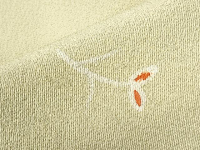 平和屋着物●上質な小紋　ろうけつ染　草花文　正絹　逸品　未使用　CABI2903yc