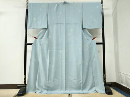 平和屋着物●上質な小紋　雪輪吉祥文　ロング丈　正絹　逸品　CABI2904yc