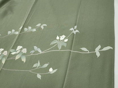 平和屋着物●訪問着　友禅　枝花文　正絹　逸品　CABI2905yc