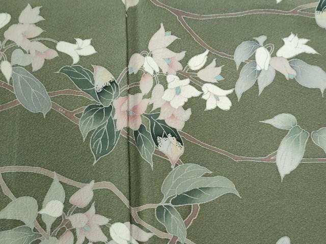 平和屋着物●訪問着　友禅　枝花文　正絹　逸品　CABI2905yc