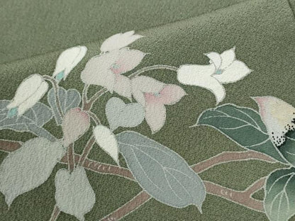 平和屋着物●訪問着　友禅　枝花文　正絹　逸品　CABI2905yc