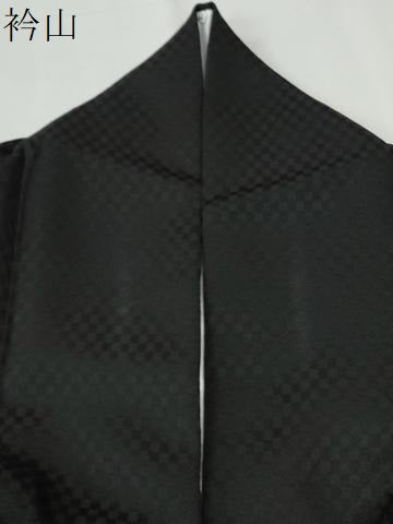 平和屋着物●東京友禅　菅有鬼一　訪問着　鬘帯舞花文　黒地　正絹　逸品　CABI2906yc